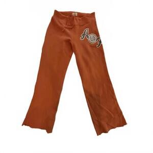 Abercrombie‎ & Fitch Women's Sweatpants Rust Orange Wide Leg, M